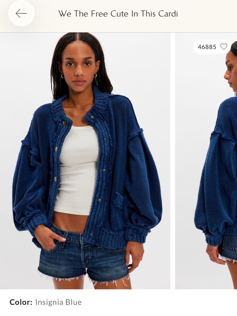 We The Free Cute in this Cardi Insignia Blue Cardigan